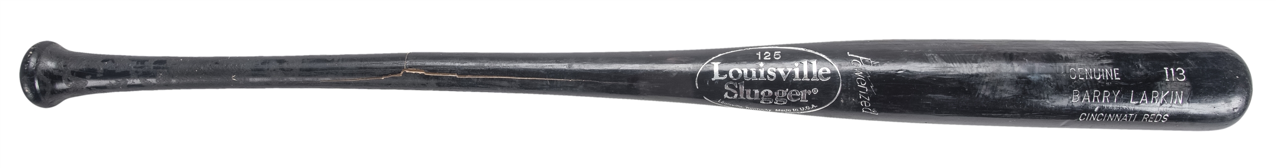 2002 Barry Larkin Cincinnati Reds Game Used Louisville Slugger I13 Model Bat (PSA/DNA GU 8.5)